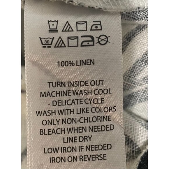 Nicole Miller New York Zebra Print 100% Linen Wide-Leg Pants Size S - Picture 12 of 13